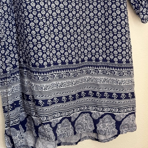 Roxy S Blue Floral Beach Swim Coverup Dress - Picture 4 of 11